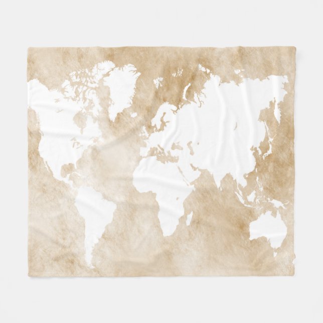 Cobertor De Velo mapa mundial de design 82 (Frente (Horizontal))