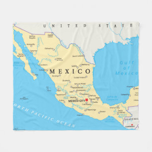 Cobertor De Velo Mapa político de México