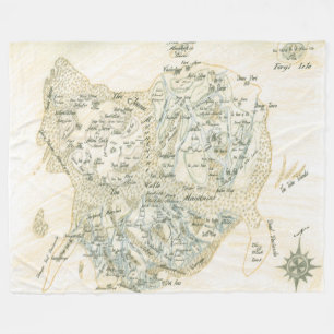 Cobertor De Velo Mapa rotulado de Trino
