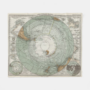 Cobertor De Velo Mapa sul da região polar