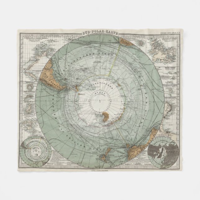 Cobertor De Velo Mapa sul da região polar (Frente (Horizontal))