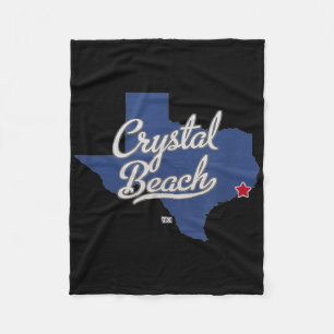 Cobertor De Velo Mapa Tx do Texas Crystal Beach