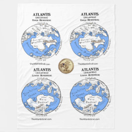 Cobertor De Velo Mapas de Atlântida - Fleece Blanket