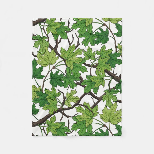 Cobertor De Velo Maple leaves on white (Frente)
