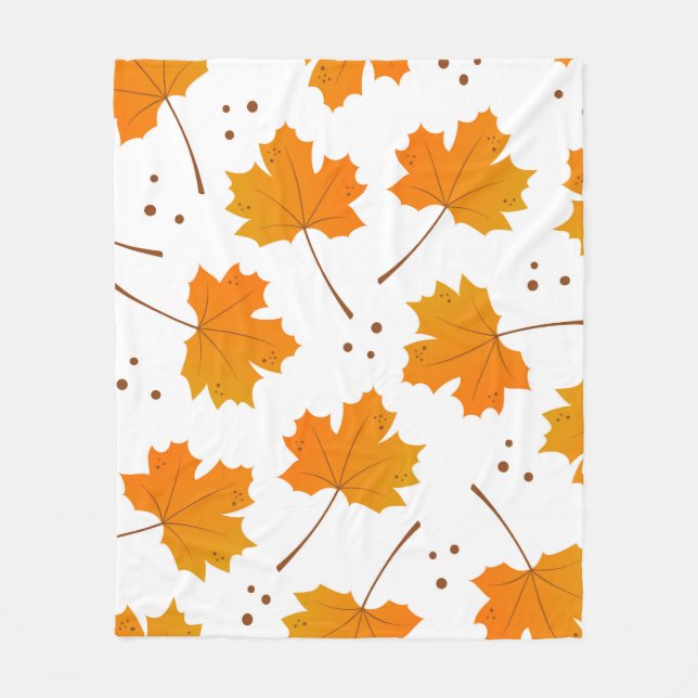 Cobertor De Velo Maple Mirth: Folhas de outono de Cartoon (Frente)