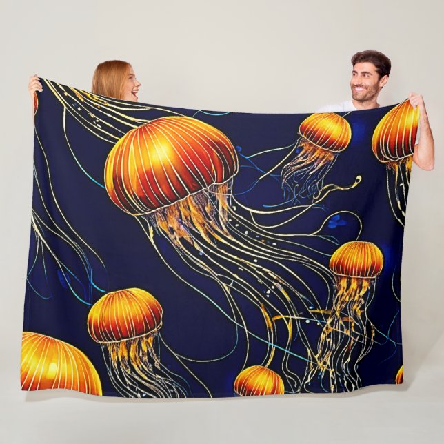 Cobertor De Velo Mar de medusa brilhante (In Situ)