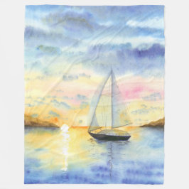 Cobertor De Velo Mar no pôr do sol