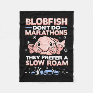 Cobertor De Velo Maratonas de blobfish masculino blobfish peixe mar