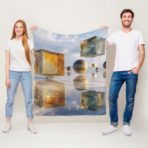 Cobertor De Velo Maravilhas Geométricas Flutuantes Sobre a Água