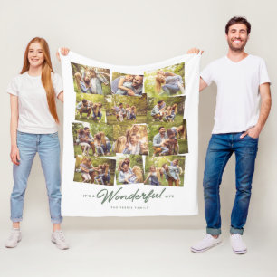 Cobertor De Velo Maravilhosa família de colagem fotográfica 12