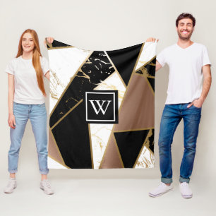 Cobertor De Velo Marble Foil Geométrico Mosaico