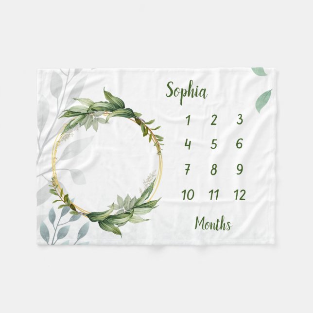 Cobertor De Velo Marco de Bebê Personalizado (Frente (Horizontal))