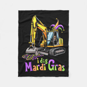 Cobertor De Velo Mardi Gras Construction Truck Cute Vehicle Boys Ki