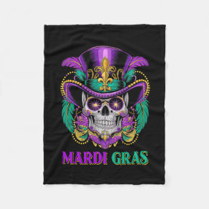 Cobertor De Velo Mardi Gras Costume Sugar Skull Carnaval Nova Orlea