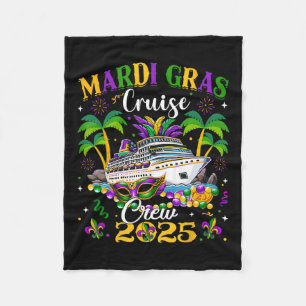 Cobertor De Velo Mardi Gras Cruise Crew 2025 Trip New Orleans Famil