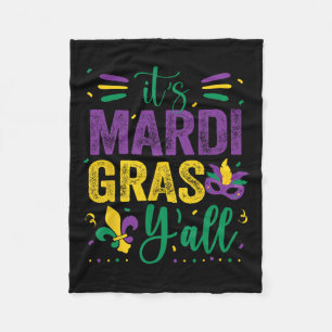 Cobertor De Velo Mardi Gras Diversão 2025 Mardi Gras Y'all Mens Wo