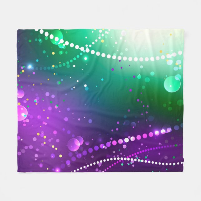 Cobertor De Velo Mardi Gras Festivo Purple Background (Frente (Horizontal))
