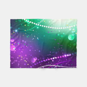 Cobertor De Velo Mardi Gras Festivo Purple Background