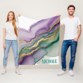 Cobertor De Velo Mardi Gras New Orleans Alcohol Ink