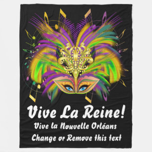 Cobertor De Velo Mardi Gras Queen 3 Em Aberto 30"x40" 50"x60" 60"x8