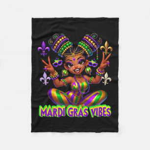 Cobertor De Velo Mardi Gras Vibes Funny Mardi Gras Girl New Orleans