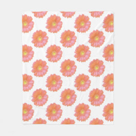 Cobertor De Velo Margarida de gerbera laranja