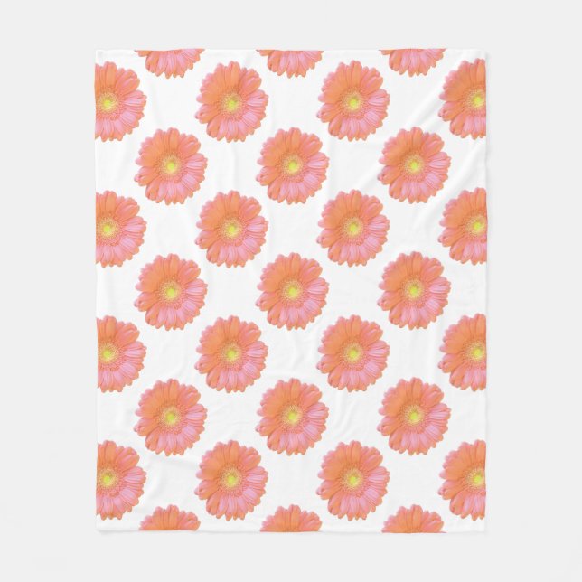 Cobertor De Velo Margarida de gerbera laranja (Frente)