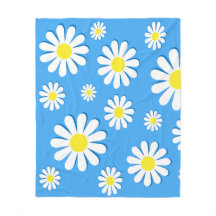 Margaridas brancas com um fundo azul