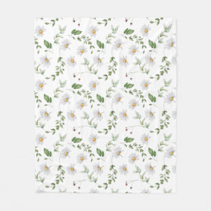 Cobertor De Velo Margaridas Macias Floral Bebê Aquarela Suave