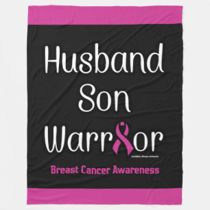 Cobertor De Velo Marido Filho Guerreiro... Cancer Fleece Blanket