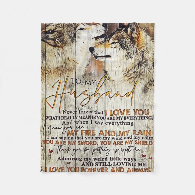 Cobertor De Velo Marido Para Meu Marido Eu Te Amo (Frente)