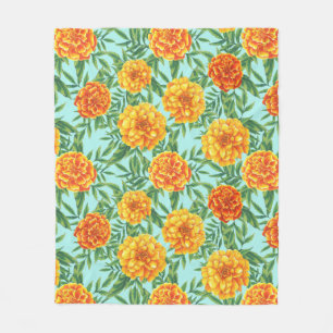 Cobertor De Velo Marigold Flower Pattern