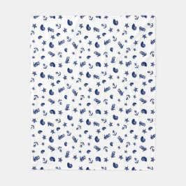 Cobertor De Velo Marine Motif com cavalos marinhos