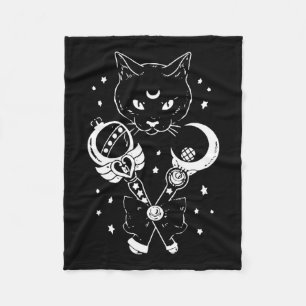 Cobertor De Velo Marinheiro Meow Lua Gótica Espaço Gótico da Lua Gó