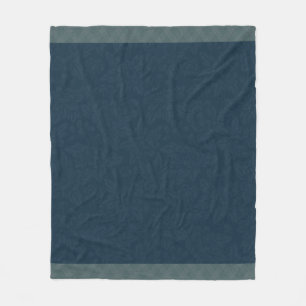 Cobertor De Velo Marinho Blue Jacquard Floral Teal Xadrez