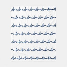 Cobertor De Velo Marinho branco azul- das ondas náuticas
