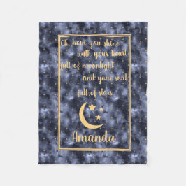 Cobertor De Velo Marinho das estrelas da lua Celestial Sky