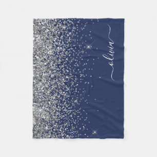 Cobertor De Velo Marinho de prata Blue Glitter Girly Monographic No