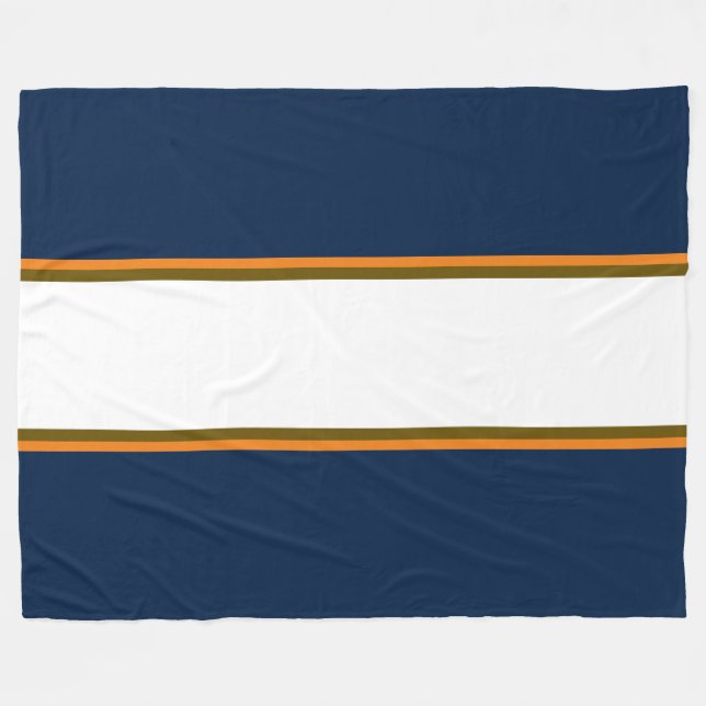 Cobertor De Velo Marinho Escuro Esportivo, Blue Orange Racing Strip (Frente (Horizontal))