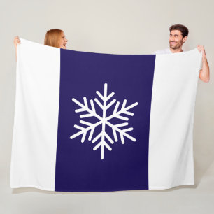 Cobertor De Velo Marinho Nórdico Nórdico  Flocos de Neve Azul Banha