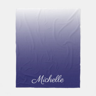 Cobertor De Velo Marinho ombre de gradiente personalizado azul