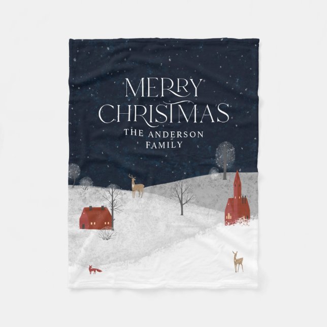 Cobertor De Velo Marinho russo tradicional de inverno vermelho Nata (Frente)