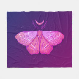 Cobertor De Velo Mariposa Bruja Mística Bajo la Luz de la Luna