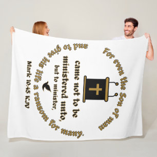 Cobertor De Velo Mark 10:45 KJV Bíblia Versa Fé com Escrituras