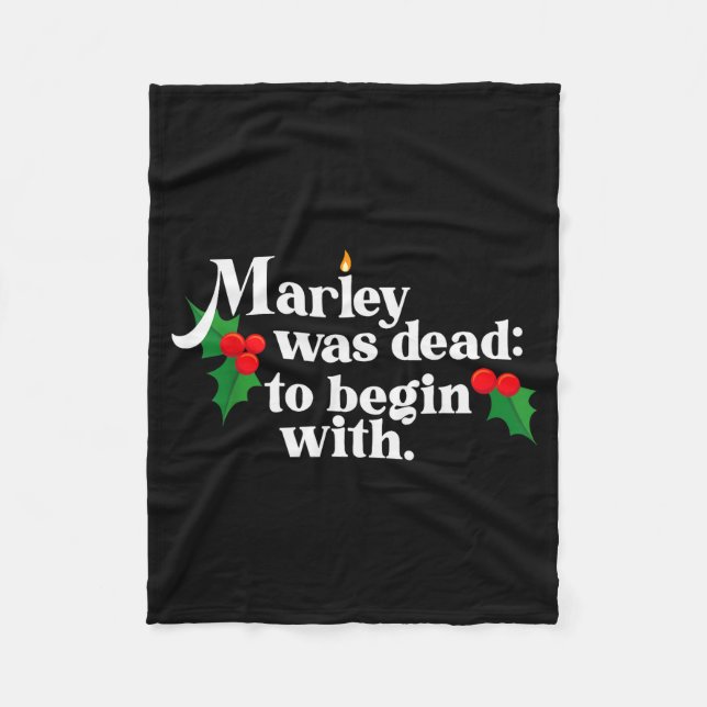 Cobertor De Velo Marley Was Dead_ To Begin With Charles Ens Christm (Frente)