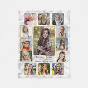 Cobertor De Velo Mármore do branco da colagem da foto da conclusão