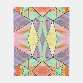Cobertor De Velo Mármore Líquido Abstrato Geométrico Pastel