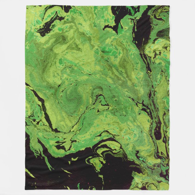 Cobertor De Velo Mármore verde preto (Frente)