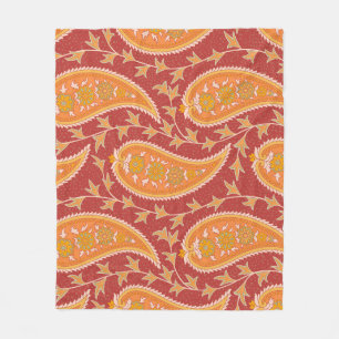 Cobertor De Velo Maroon Paisley: Ornamento Turco de Pepinos.