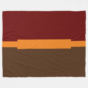 Cobertor De Velo Marrom Chocolate Vermelho Intenso Geométrico Bloco